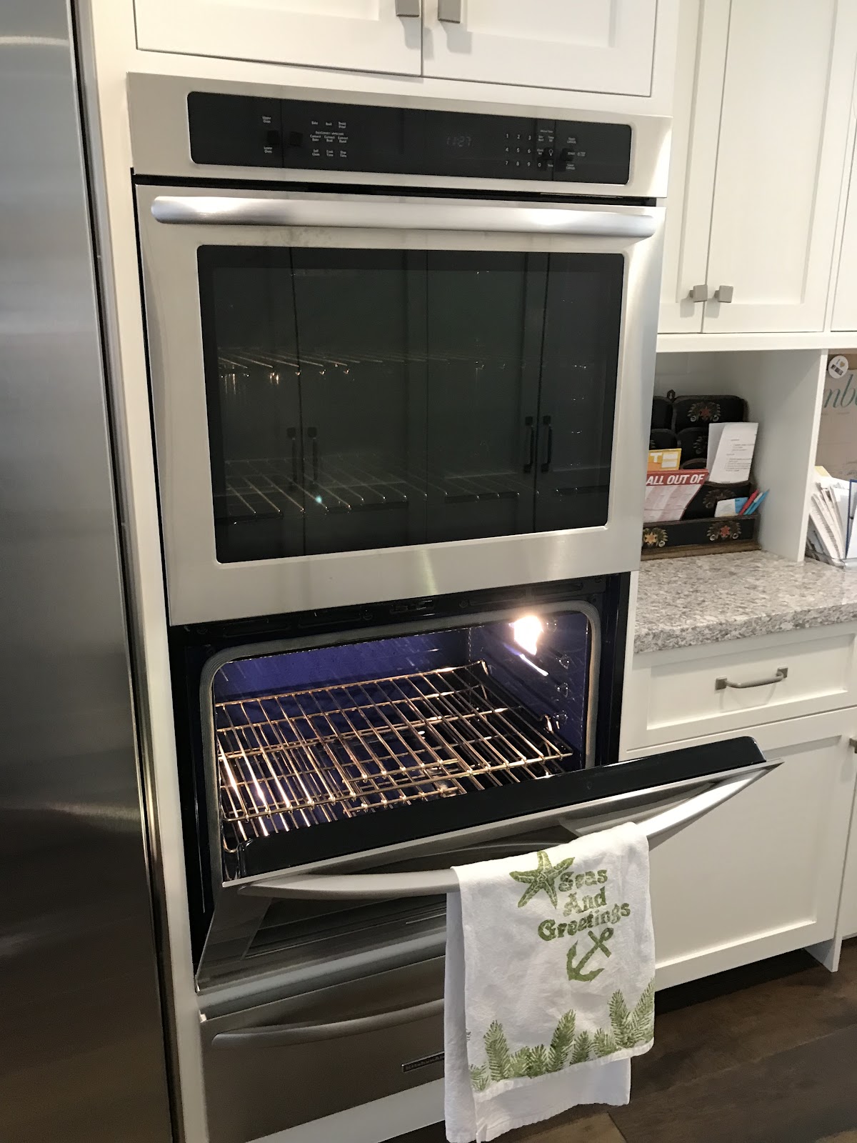Double wall oven lower cavity repaired with a new bake element and high-limit thermostat