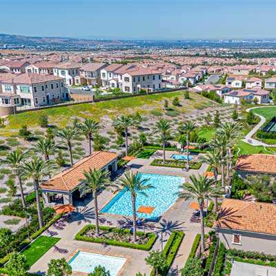 Aerial view of Irvine, California showcasing the service area for Refrigerator Repair in Irvine by ProStar Appliance Service