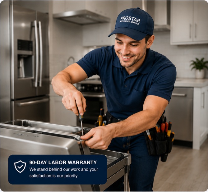 Technician performs Tustin Aplliance Repair
